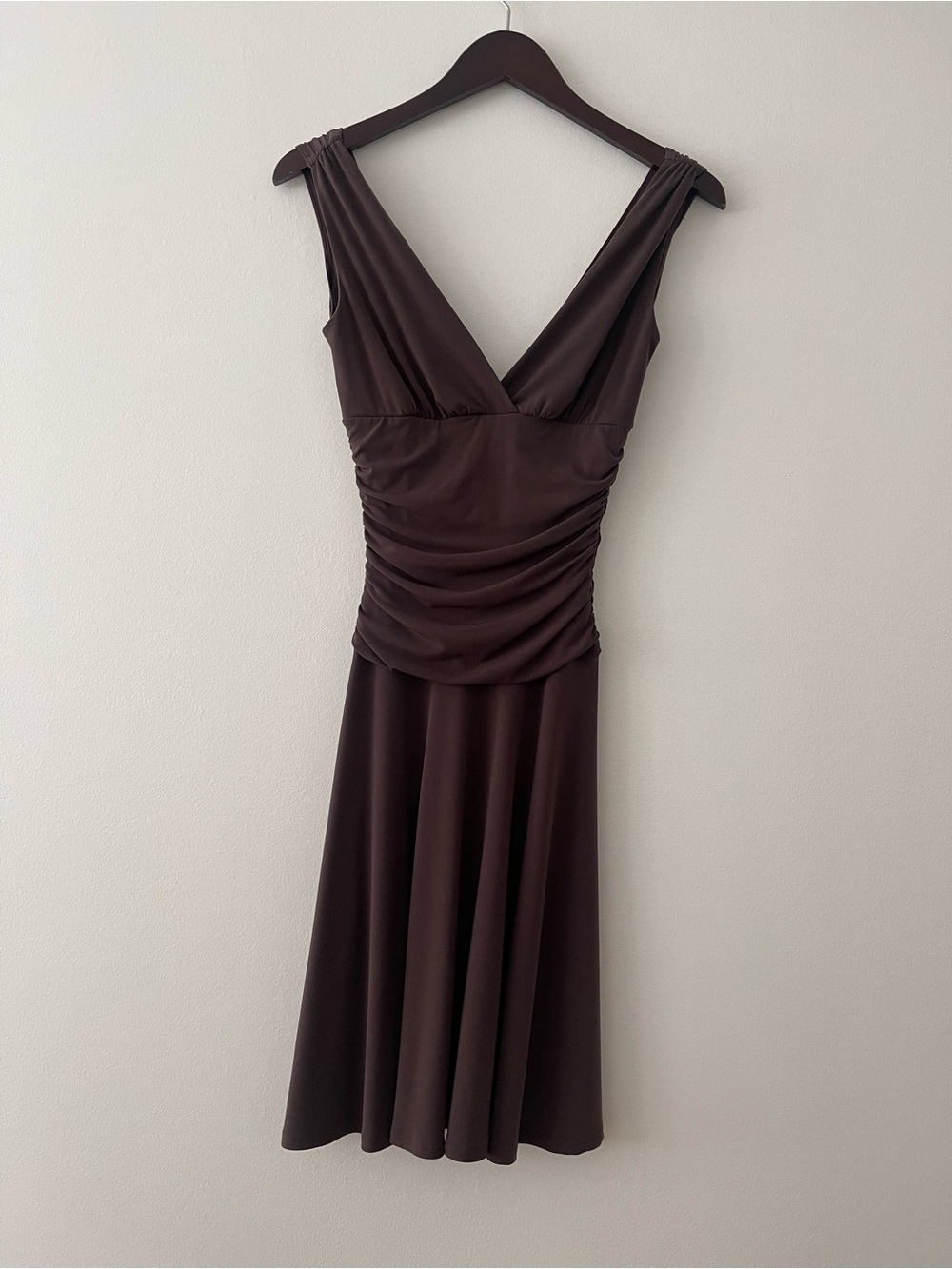 Y2K Arden B. Ruched Dress Brown XS Like New